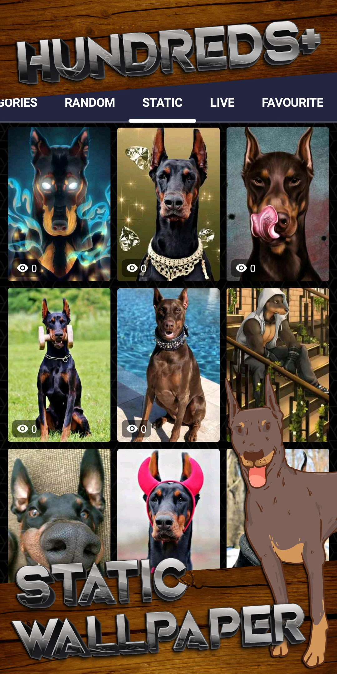 Doberman Wallpaper HD & Live screenshot