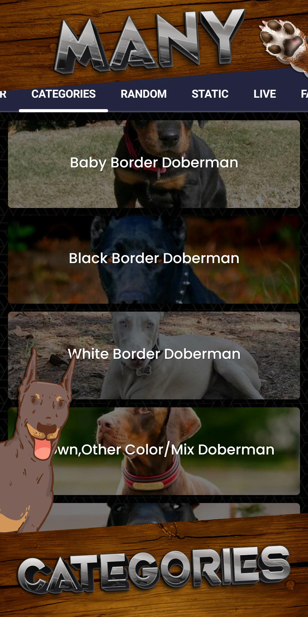 Doberman Wallpaper HD & Live screenshot